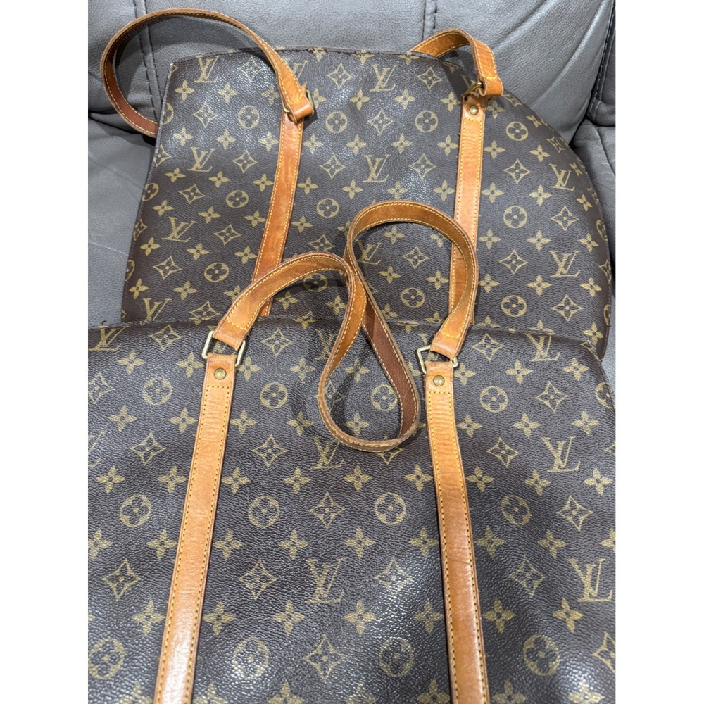 Louis Vuitton Monogram Luco Tote Bag Brown Canvas Vachetta Leather Restoration